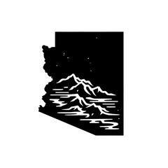 state of Arizona vector black and white, arizona, america, usa, vector, black and white, map, wallpaper, image