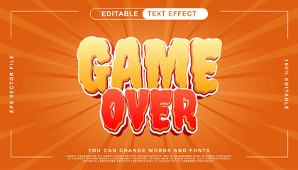 Game Over Text Effect for Gaming and Entertainment Applications