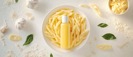 Creamy Penne Pasta with Fresh Garlic