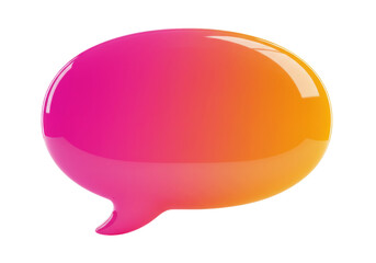 Isolated glossy speech bubble for message, communication, information, chat, or thought