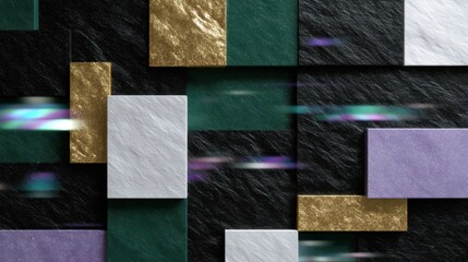 Fototapeta premium Traditional Mosaic Pattern with Layered Textures in Digital Format