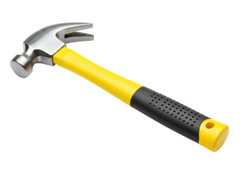 Isolated claw hammer, a manual hand tool used for driving nails and disassembling wooden objects