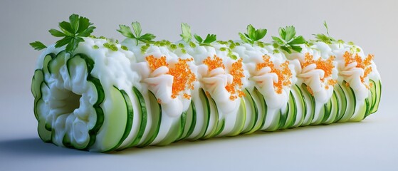 Savoury Philadelphia Roll with Crab and Wasabi