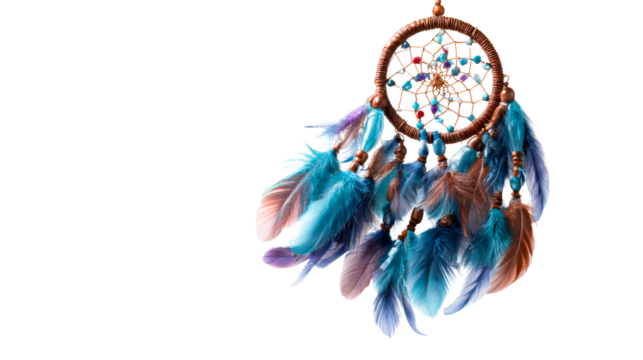 Handmade Dream Catcher with Feathers and Beads