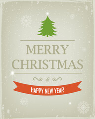 Christmas greeting card. Holiday background. Merry Christmas and Happy New Year. Vector