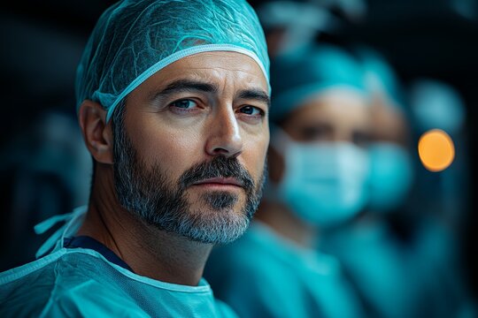 Serious Surgeon in Operating Room