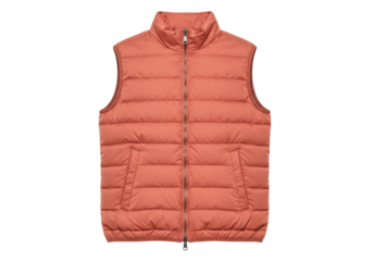 Isolated sleeveless warm vest, autumn puffy casual outwear for comfort and style for men