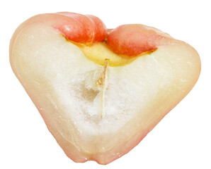 A slice of fruit with a hole in the middle