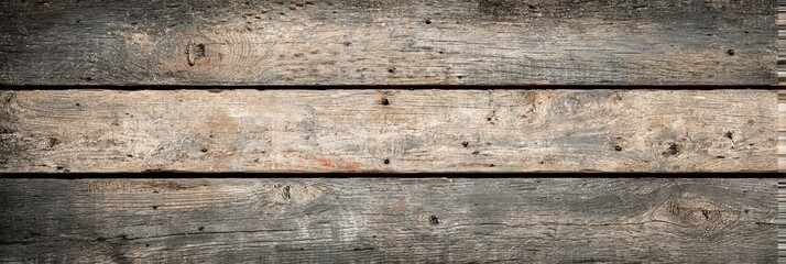 Obraz premium Old Grey Wooden Planks Rustic Texture with Horizontal Panels and Aged Grain for Vintage Background