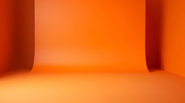 Immerse yourself in a vivid orange studio setup. Abstract design highlighting color, texture, and geometric forms. An artistic exploration in tones. #OrangeVibes