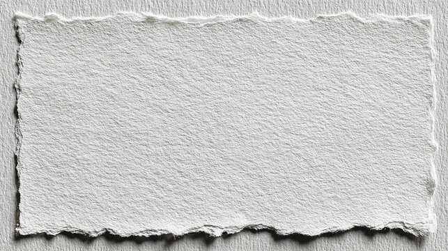 A textured piece of paper with a torn edge, creating a simple and elegant design