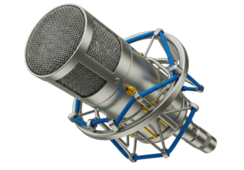 Isolated studio condenser microphone for professional music recording; studio vocal equipment