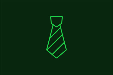 tie illustration in flat style design. Vector illustration.	
