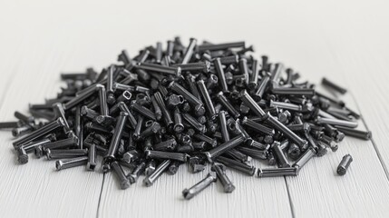 Close-Up of Tap Bolts on White Wooden Background