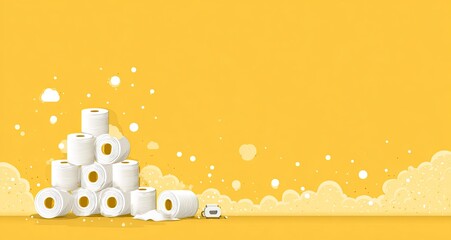 Celebrating national automation data day with a whimsical toilet paper roll illustration symbolizing innovation and efficiency in modern business