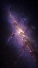 Fototapeta premium Cosmic Dance: An enchanting portrayal of the Milky Way galaxy, ablaze with radiant hues and celestial dust, inviting a sense of wonder and exploration of the vast universe.