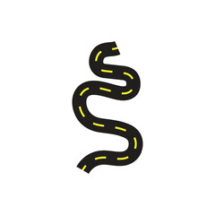 road  logo icon illustration flat