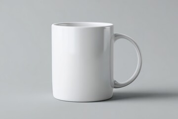 Fototapeta premium White Coffee Mug Mockup on Gray Background