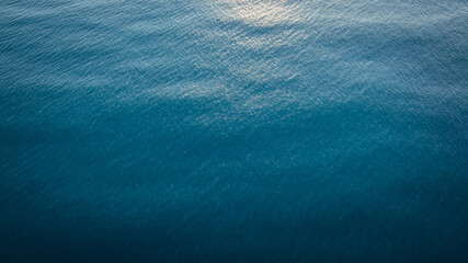 Beautiful blue sea surface landscape