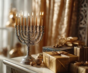 candles on a table