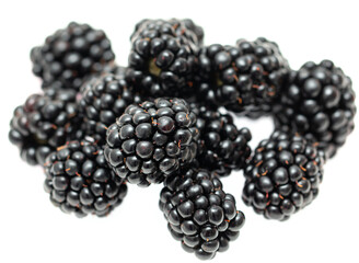 A bunch of black berries