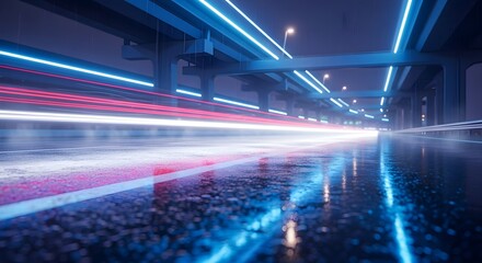 Night Traffic Speed on Urban Highway Road