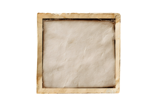 Vintage polaroid frame with aged paper texture for creative design projects