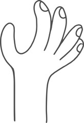 Abstract hand doodle. Simple linear hand drawn illustration.