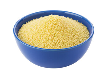 Isolated bowl full of couscous, a staple food in North African cuisine, for food blogging
