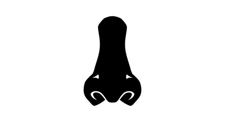 Fototapeta premium Nose silhouette graphic isolated white background