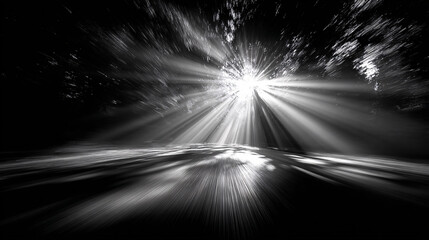 abstract light background Light ray in black and white. 