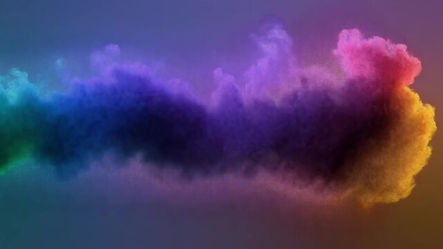 Colorful Smoke Stream Motion Background with Particles