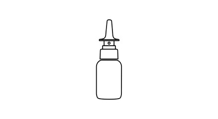 Nasal spray bottle illustration