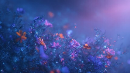 Fototapeta premium Ethereal blooms in dreamlike hues. Artificial intelligence image