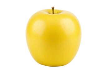 Isolated yellow apple still life displaying freshness with a warm golden color quality