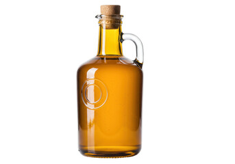 Isolated Glass Bottle of Olive Oil with Cork Lid, Cooking Oil, Olive Oil, Salad Oil, Kitchen