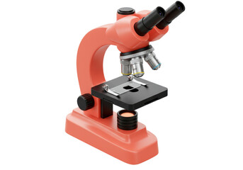 Isolated microscope for science education or medical laboratory equipment concept