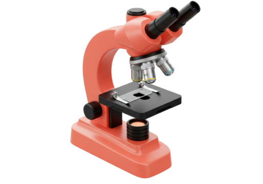 Isolated microscope for science education or medical laboratory equipment concept