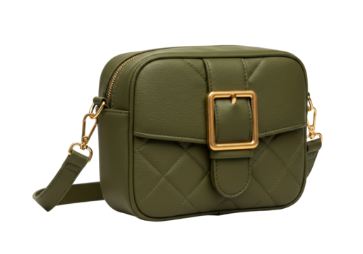 Isolated shoulder bag handbag made of quilted leather, fashion accessory for women trend