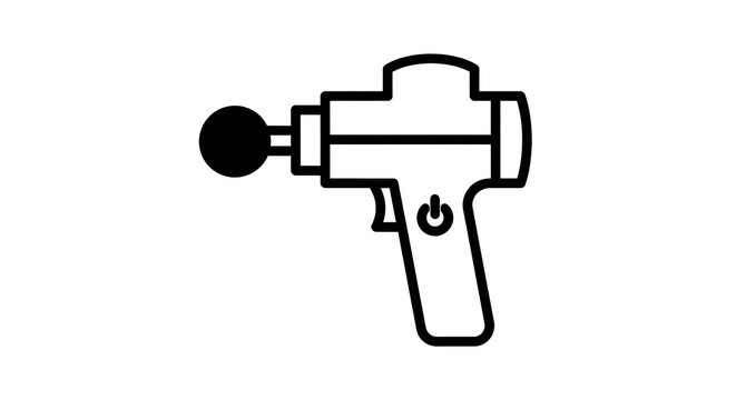 Percussion massager instrument black white vector