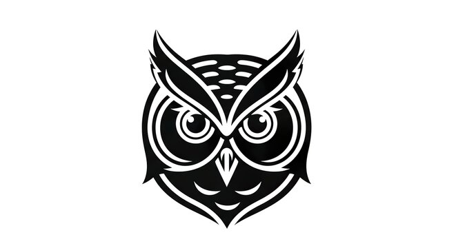Owl silhouette graphic illustration vector - Powered by Adobe