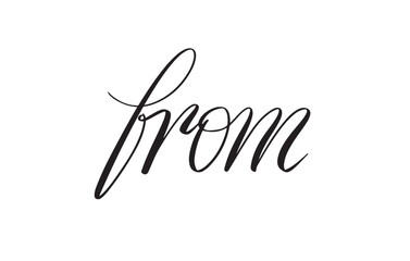 From Elegant Script Flourish Word Vector