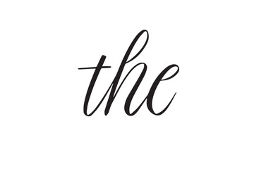 The Word Elegant Script Typography Word Vector