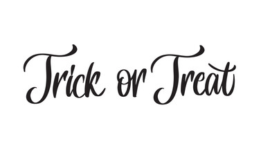 Trick Or Treat Elegant Script Typography Vector