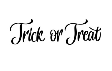 Trick Or Treat Elegant Script Typography Vector