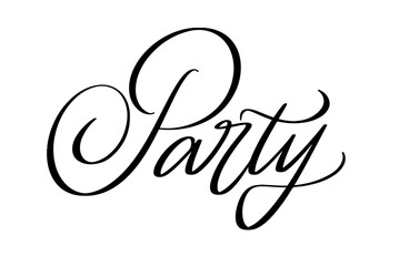 Party Time Brush Calligraphy Vector Design