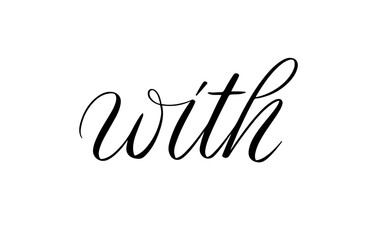 With Word Vintage Text Element Vector