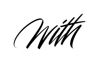 With Expressive Calligraphy Wedding Vector