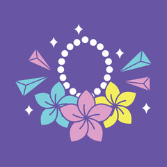 Thai Phuang Malai Icon Design. Illustration Vector Design