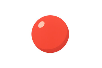 Red nose for clowns and charity events, a symbol of humor and support, isolated on transparent background